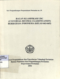 Bagan Klasifikasi UDC Berbahasa Indonesia (Klass 663-665)
