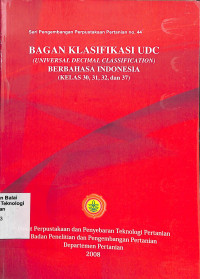 Bagan Klasifikasi UDC Berbahasa Indonesia(Kelas 30,31,32 Dan 37)