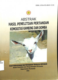 Image of Abstrak Hasil Penelitian Pertanian Komoditas Kambing Dan Domba