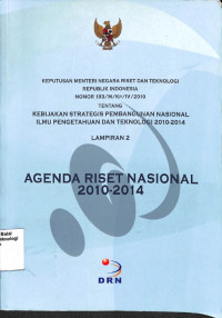 Image of Agende Riset Nasional 2010-2014