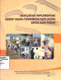 Image of Akselerasi Implementasi Kredit Usaha Pembibitan Sapi (KUPS) Untuk Sapi Perah
