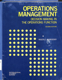 Image of Opreations Management Decision Making In The Operations Function