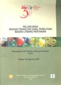 Image of 33 Tahun Peluncuran Inovasi Teknologi Hasil Penelitian Badan Penelitian dan Pengembangan Pertanian
