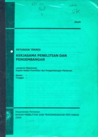 Image of Petunjuk Teknis Kerjasama Penelitian dan pengembangan