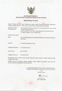 Image of Alat Penggerak Wadah Pensortasi (GRADING) Buah-Buahan