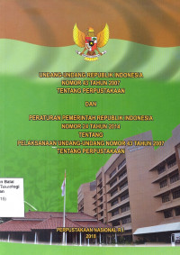 Image of Undang-Undang Republik Indonesia Nomor 43 Tahun 2007 tentang Perpustakaan