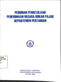 Image of Pedoman Pengelolaan Penerimaan Negara Bukan Pajak Departemen Pertanian